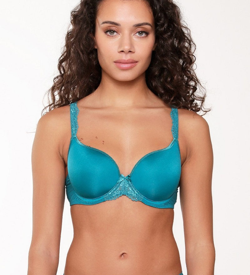 Lingadore Daily Lace Bra - Fashion Colours 1 - Antique Rose, Dark Slade, Deep Lake, Illusion Blue, Pink Lavender & Sunny Lime