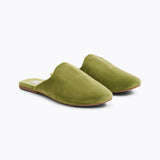 Laurence Tavernier Velvet Olive Mule