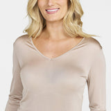 Damella Long Sleeved Silk Knit Top