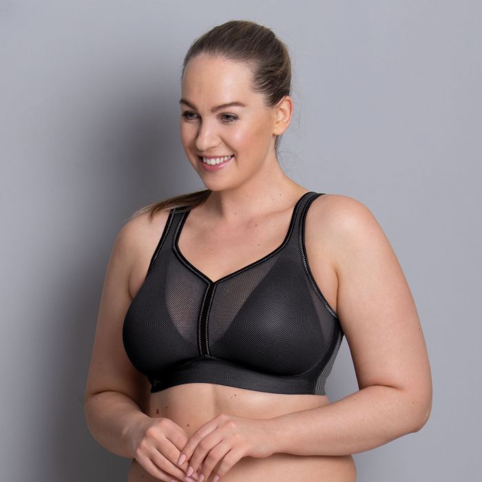 Anita Active Sports Bra in Anthracite, Atlantic & Orinoco