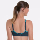 Anita Active Sports Bra in Anthracite, Atlantic, Orinoco & Flower Vibes