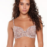 Lingadore Zebra Print Moulded Bikini Top