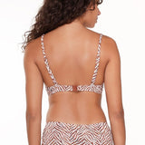 Lingadore Zebra Print Moulded Bikini Top