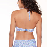 Lingadore Blue Paisley Padded Triangle Bikini Top