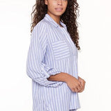 Lingadore Blue Stripe PJ Short Set