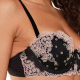 Lingadore Strapless Balconette Bra in Black & Cream