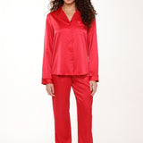 Lingadore Satin Pyjama Set in Cerise