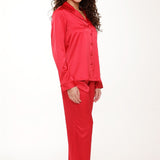 Lingadore Satin Pyjama Set in Cerise