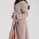 Cottonreal Sherpa Hooded Maxi Robe