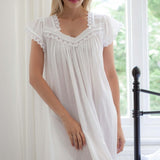 Cottonreal Rena Cap Sleeve Voile Nightdress