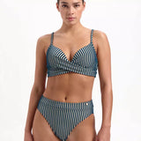 Beachlife Knitted Stripe Twist Bikini Top