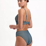 Beachlife Knitted Stripe Twist Bikini Top