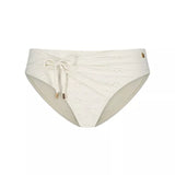 Beachlife White Embroidery High Bikini Bottom