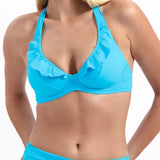 Cyell Aqua Halter Bikini Top