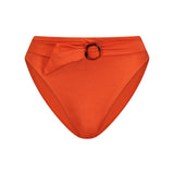 Cyell Satin Tomato High Waist Bikini Bottom